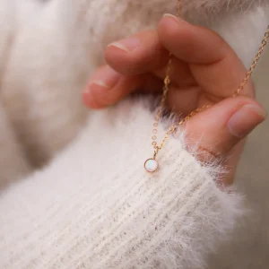 Birthstone Charm Add Dainty Minimalist Gemstone Pendant Solid