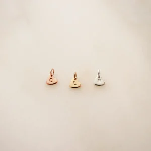Cleo Initial Heart Charm Add Dainty + Minimalist