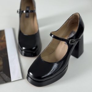 Luxury Leather High Heel Sandals Elegant Chunky Heels