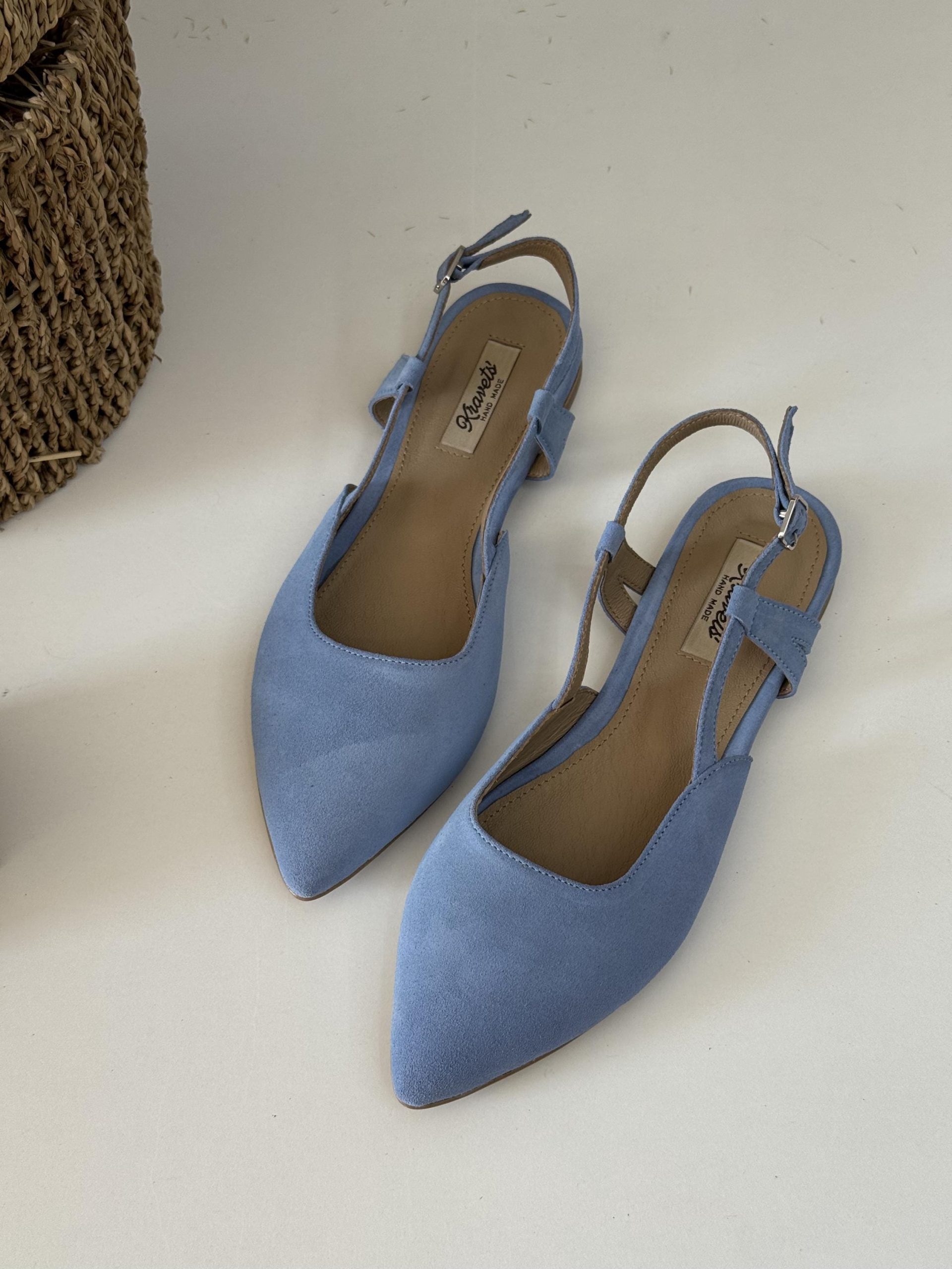 Handmade Blue Sandals Women Comfortable Barefoot Inspired Design