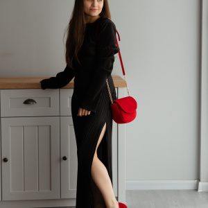 Red Suede High Heels Handmade Designer Shoes Women