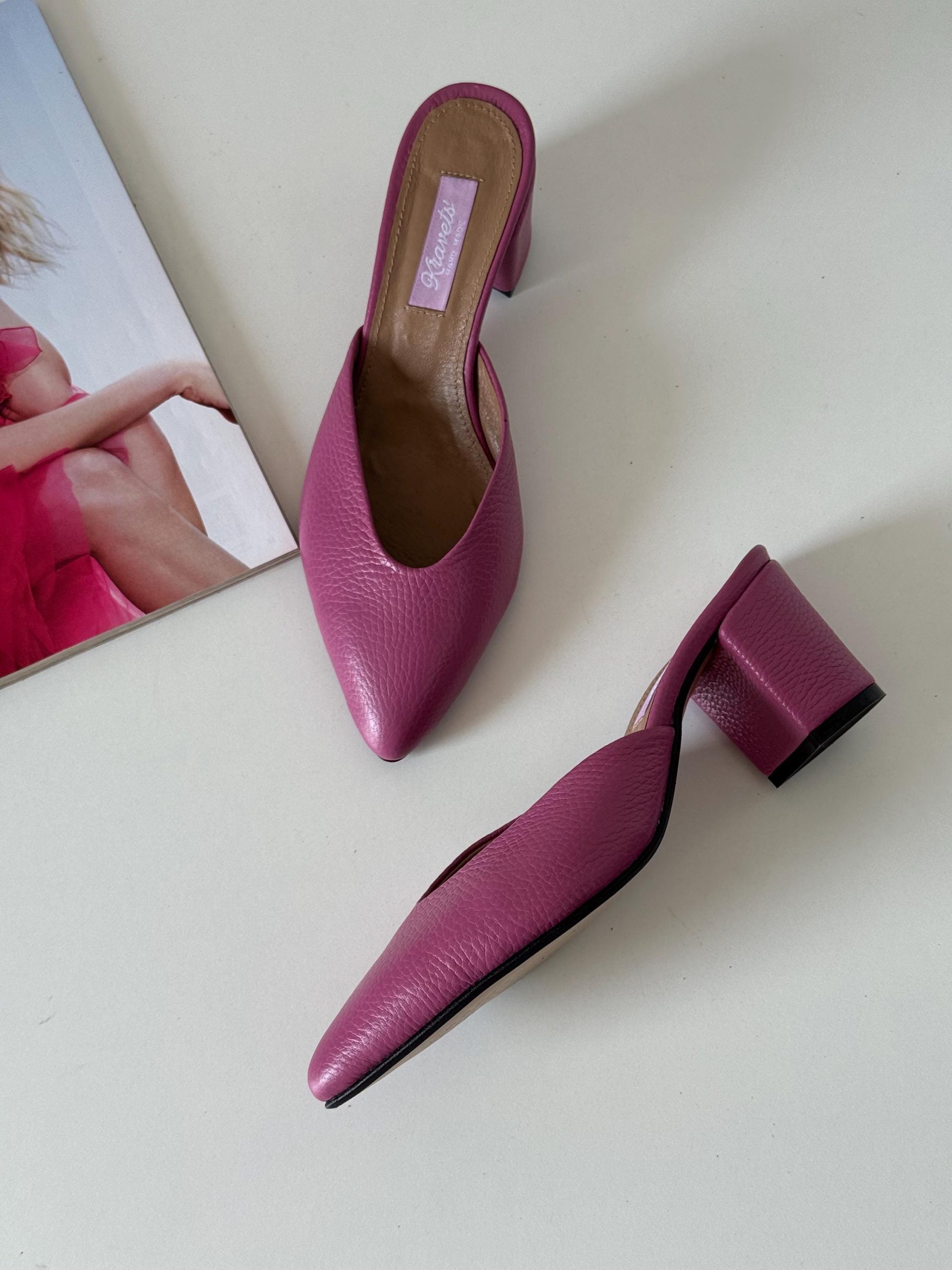 Leopard Mules Women Unique Handmade Slip Shoes Barefoot