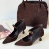 Brown Suede High Heels Elegant Womens Dress Shoes