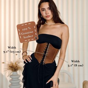 Leather Corset Belt Lace Up For Dresswide Beltgothic