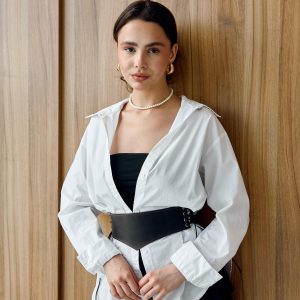 Leather Corset Belt Wide Waist For Dressleather Beltwaist