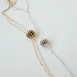 Gold Bolo Tie Necklace With Stones